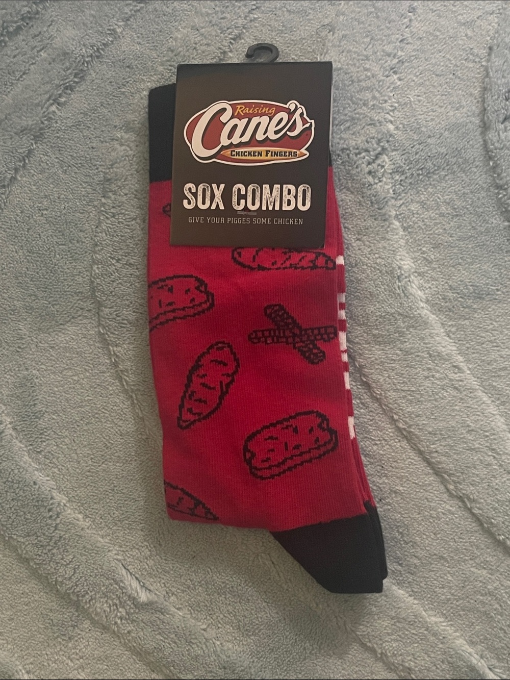 NWT Raising Cane’s Red Novelty Sox Combo - Men’s Fun Crew Socks